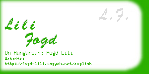 lili fogd business card